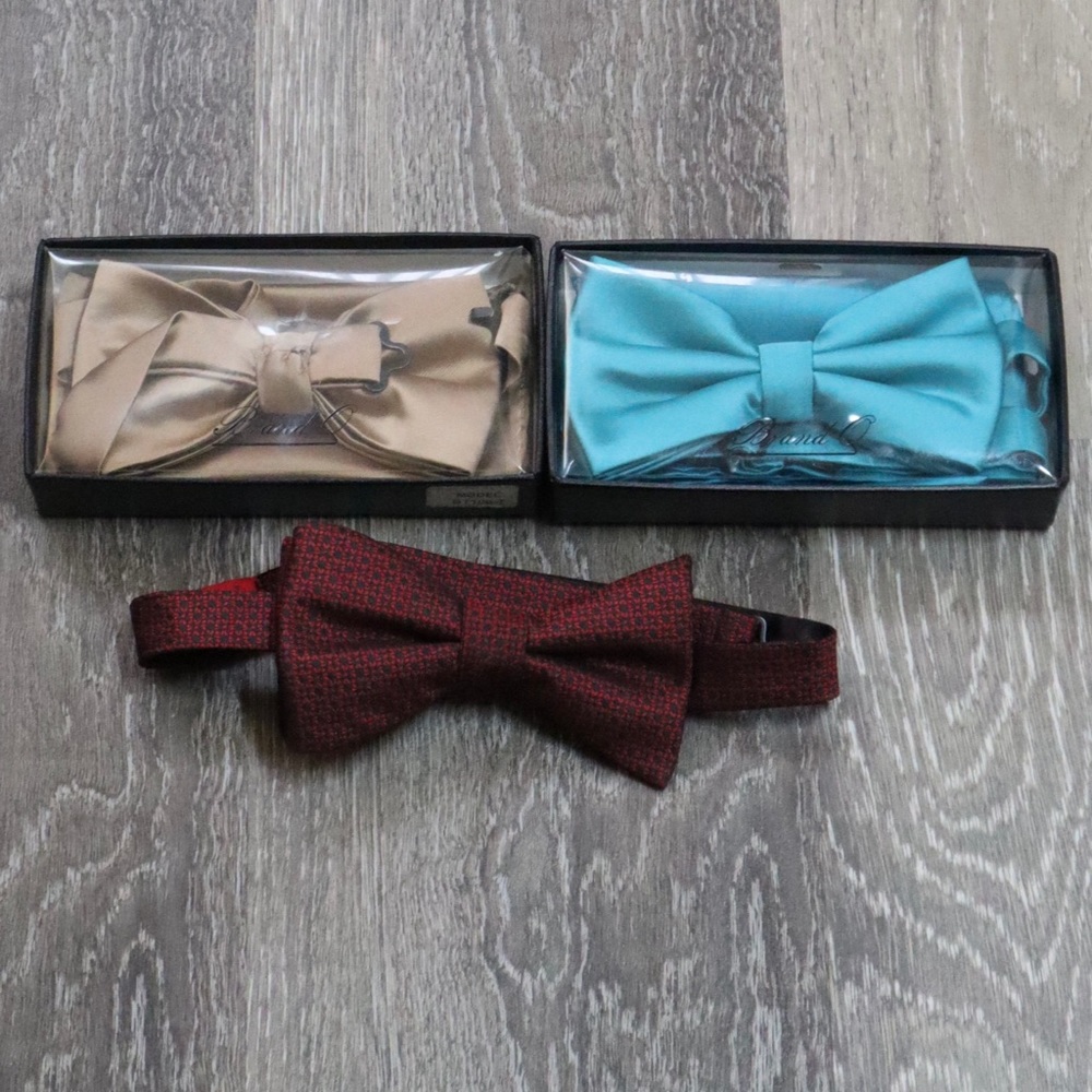 BOW TIE PACKAGE BLUE/RED/GOLD